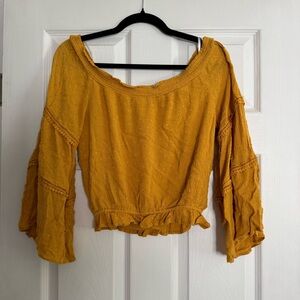 Lulu's Golden Boho Blouse